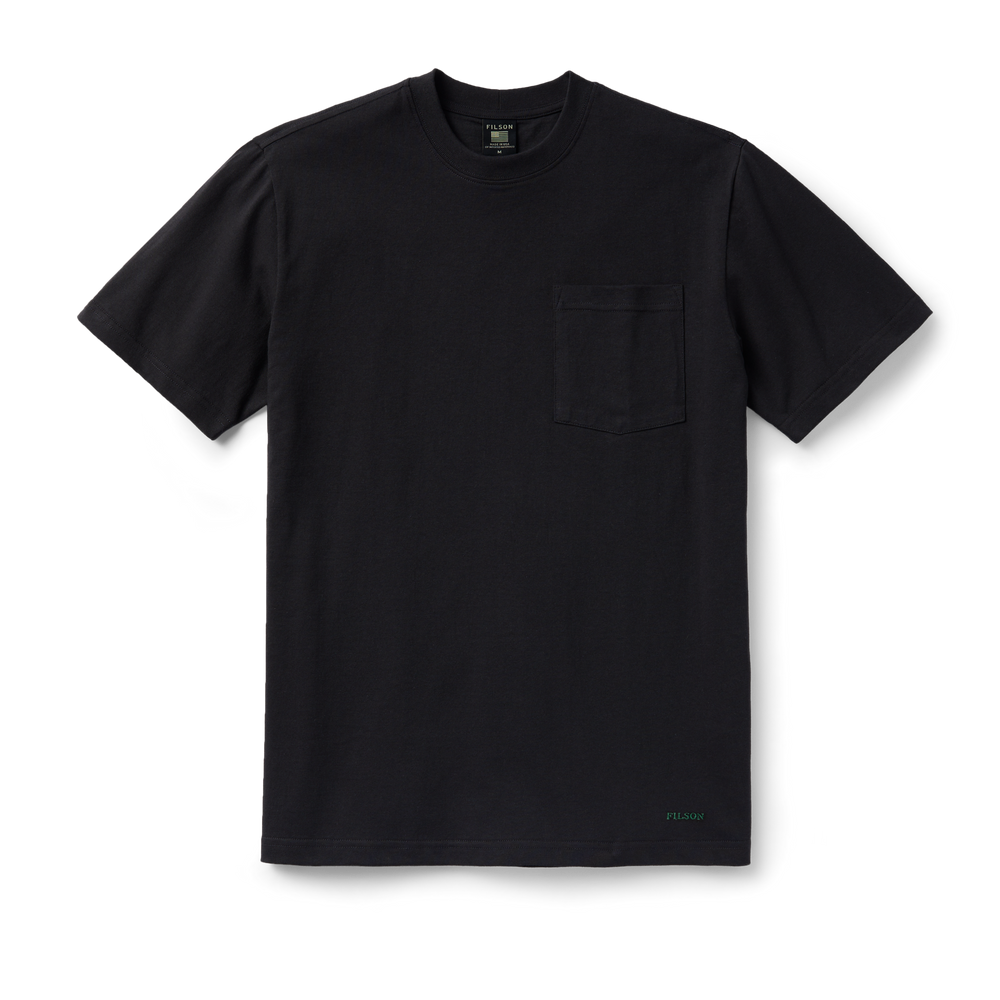 Front-facing image of the Filson Pioneer Pocket T-shirt - Black