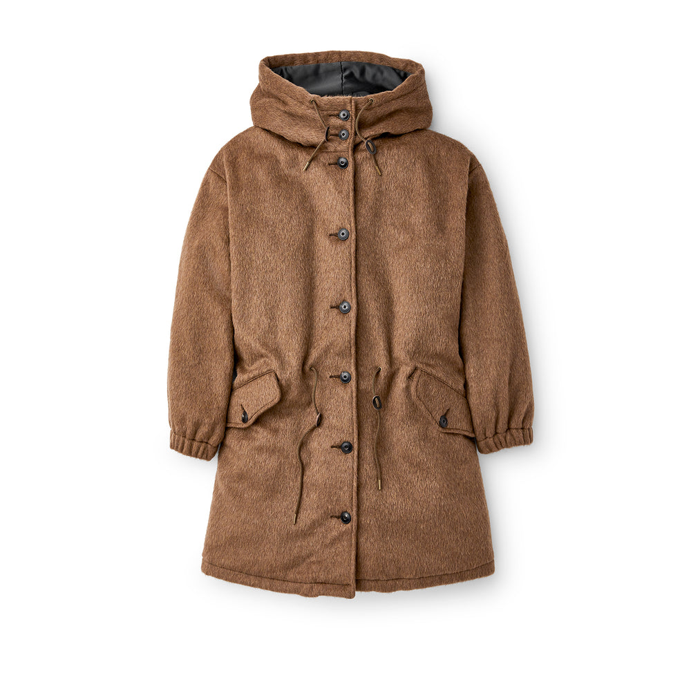Women's Wool Mohair Parka - Brown