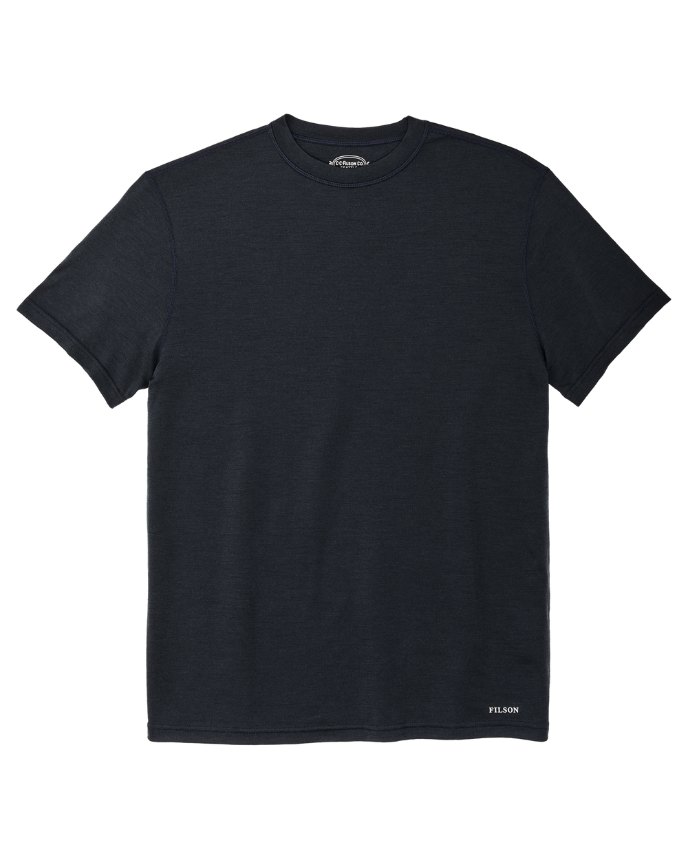 210g Merino Wool Short Sleeve Crewneck T-Shirt - Dark Navy