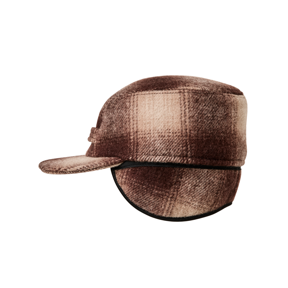 Alternate view of the Filson Mackinaw Wool Cap - Brown / Tan Ombre