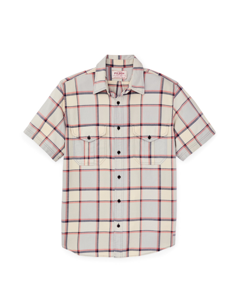 Short Sleeve Lightweight Alaskan Guide Shirt - Light Blue / Tan Plaid