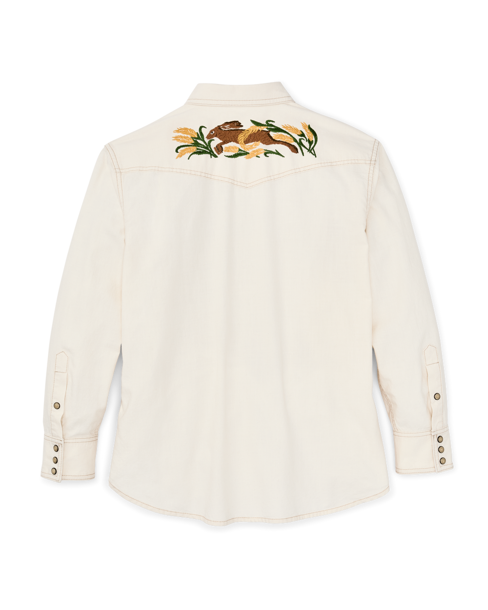 Alternate view of the Filson Women's Embroidered Western Shirt - Natural Seed