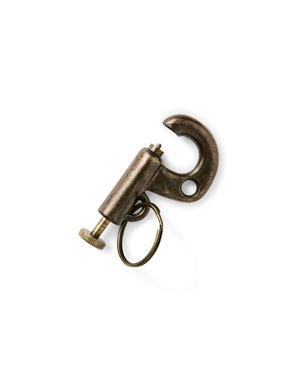 Coal Iron Forge Brass Piston Key Hook - Brass