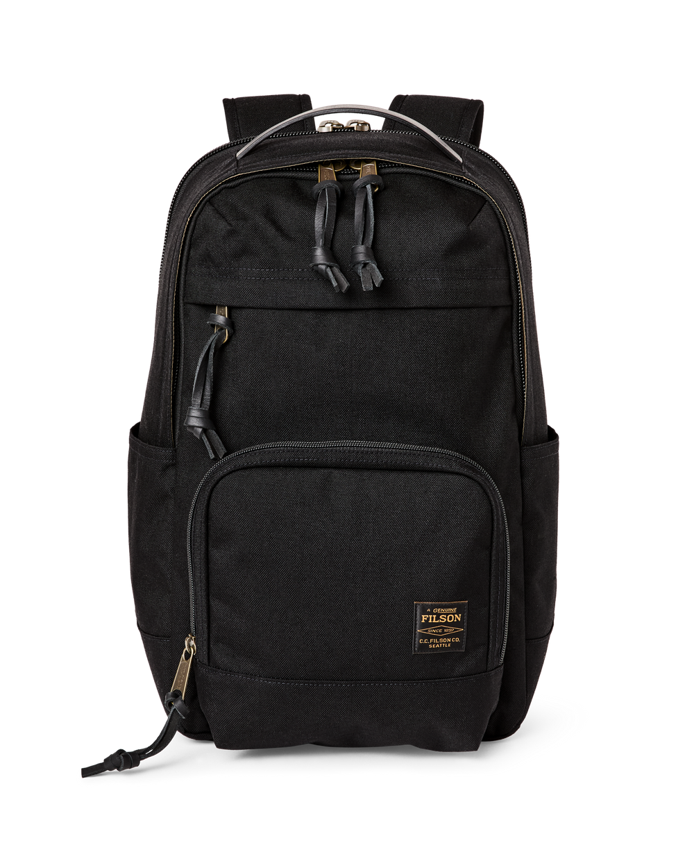 Front-facing image of the Filson Dryden Backpack - Black