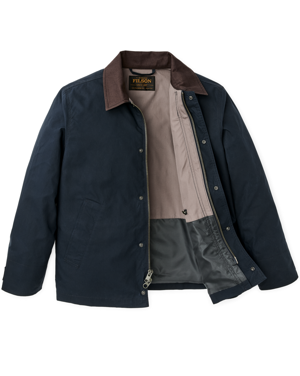 Alternate view of the Filson Dry Wax Short Field Jacket - Navy