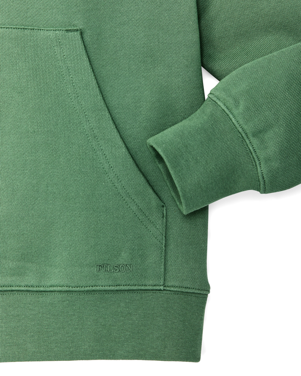 Women's French Terry Half-zip Hoodie - Light Forest