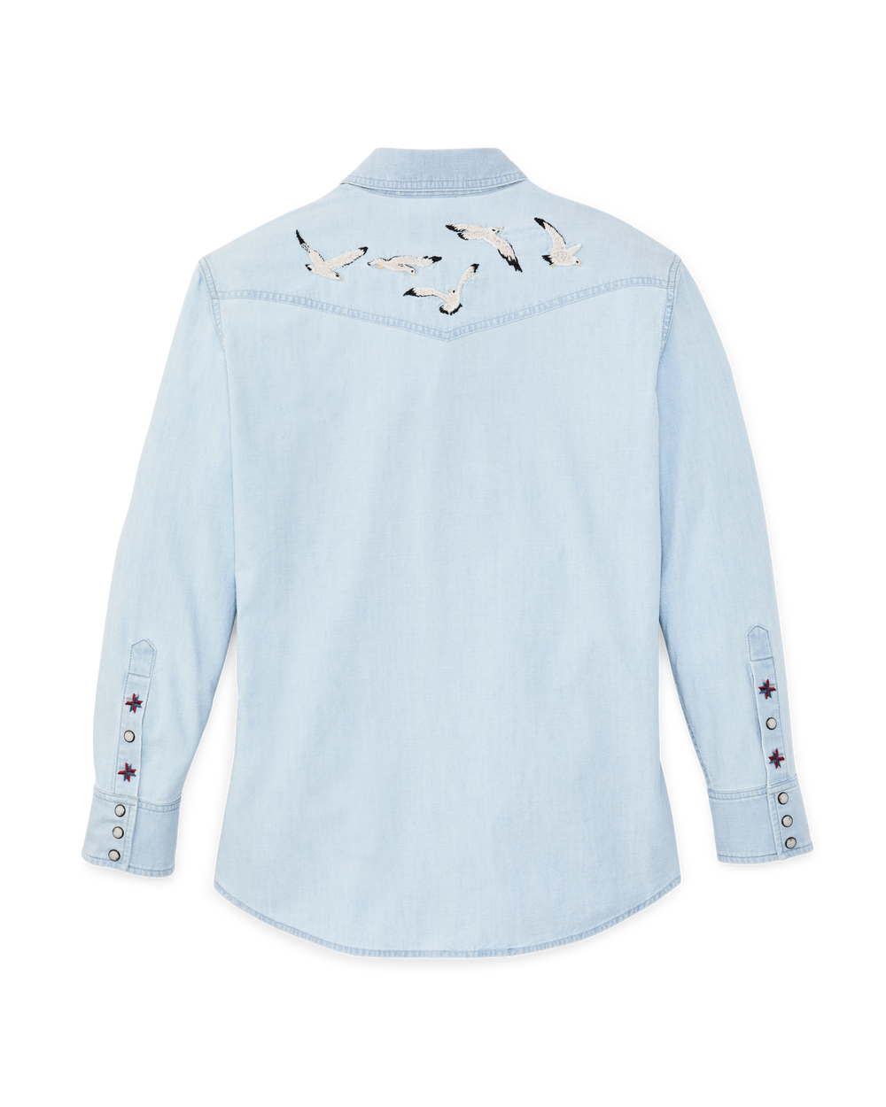 Alternate view of the Filson Women's Embroidered Western Shirt - Light Indigo