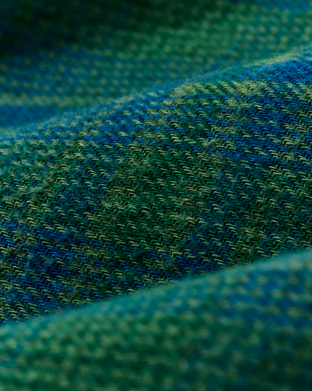 The Rangeland Flannel Shirt - Green / Blue Plaid