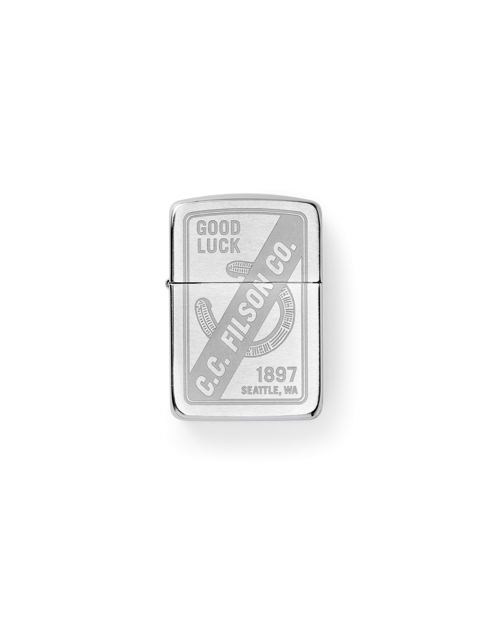 Zippo Good Luck Graphic Lighter - Brushed Chrome