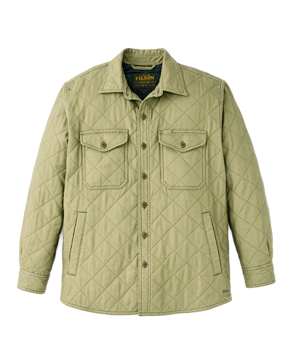 Front-facing image of the Filson Insulated Flannel Jac-shirt - Lakebed