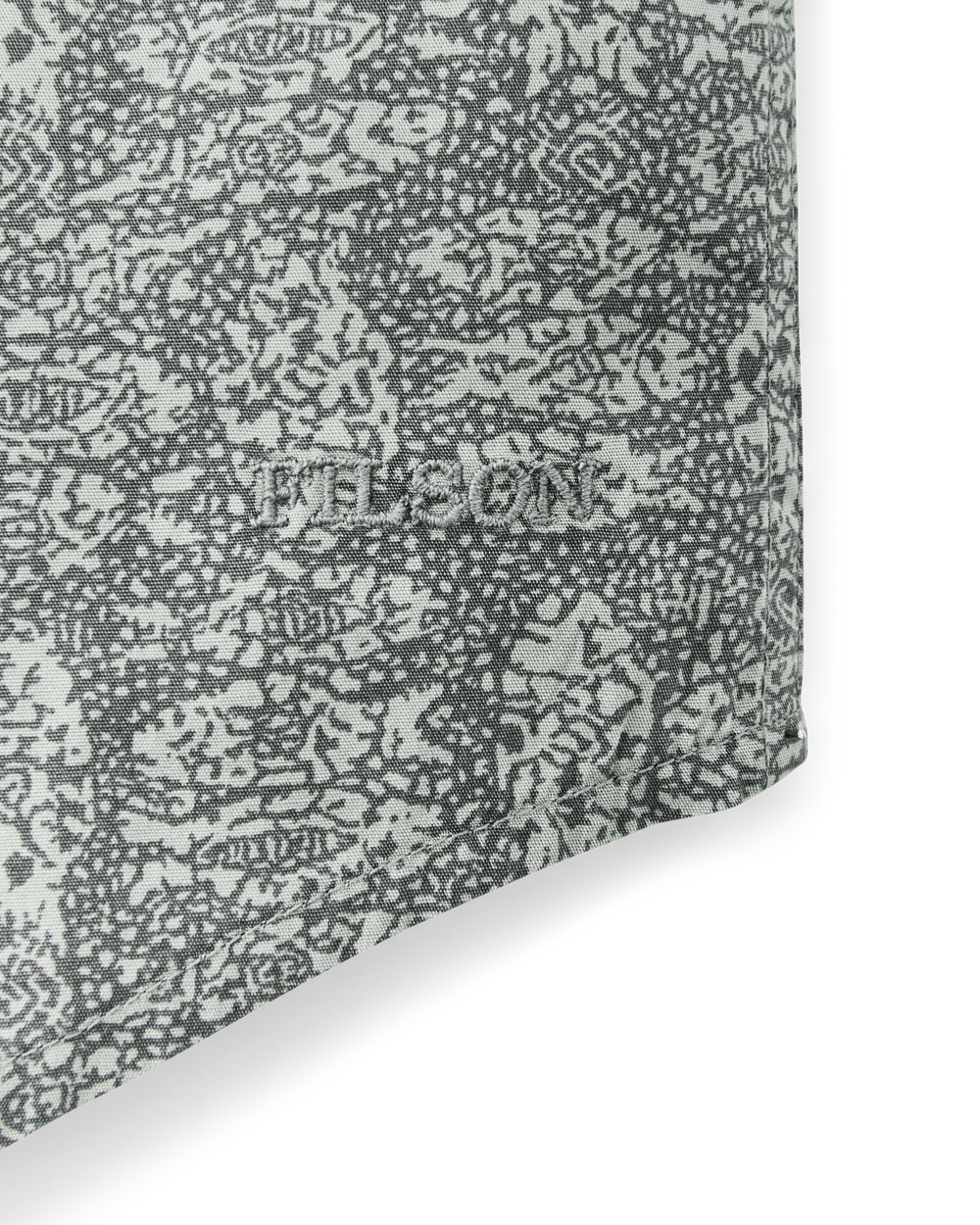 Alternate view of the Filson Filson's Washed Short Sleeve Feather Cloth Shirt - Khaki / Print