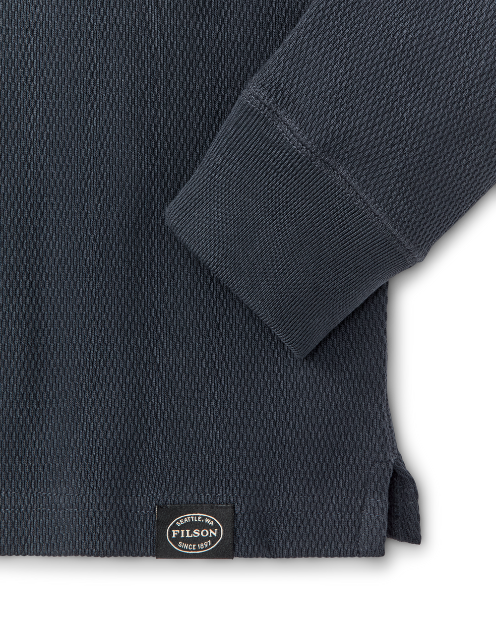 Alternate view of the Filson Waffle Knit Thermal Crewneck - Blue Mussel