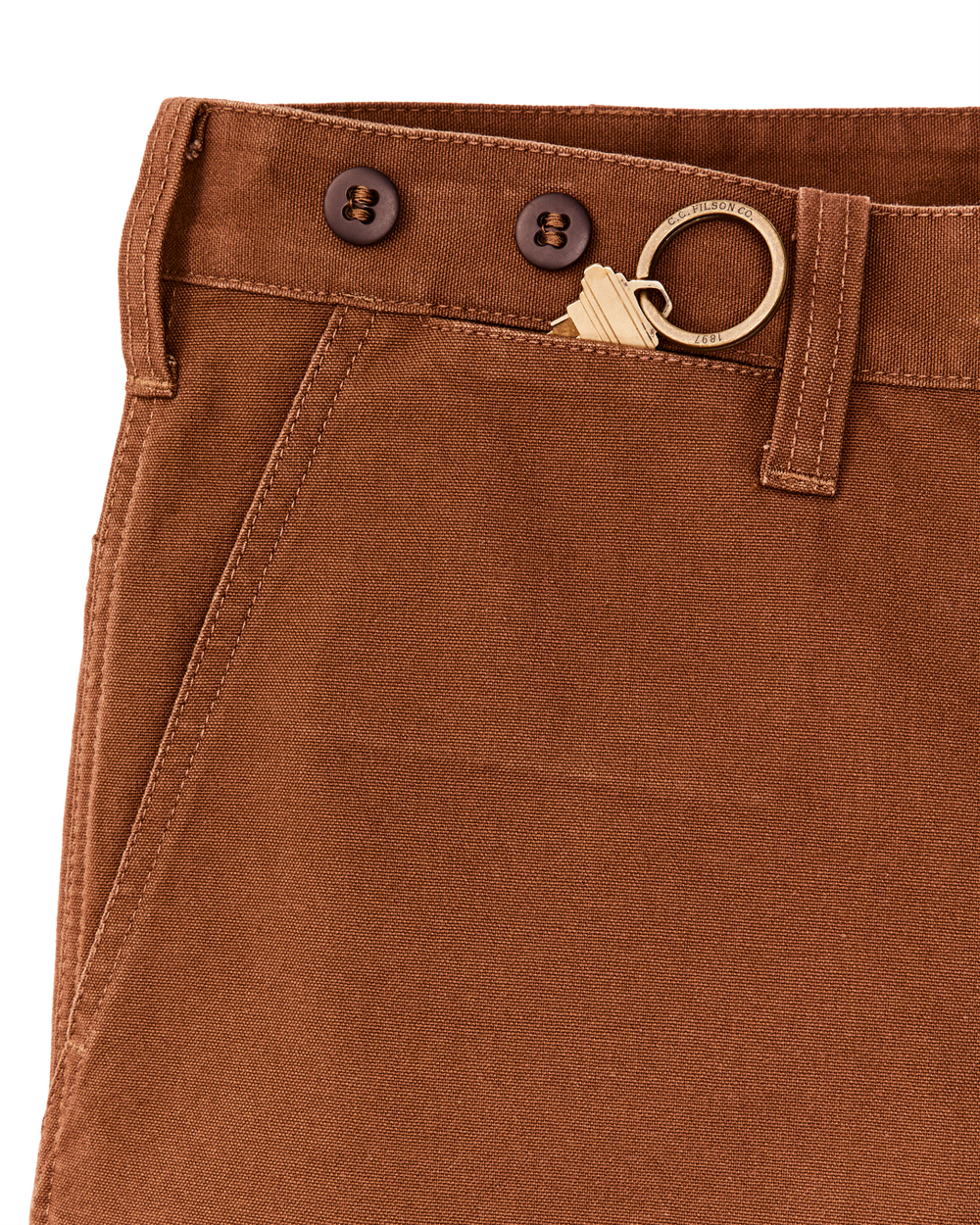 Dry Tin Cloth Shorts - Whiskey