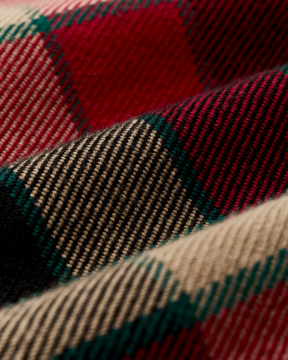 Vintage Flannel Work Shirt - Red / Cream Plaid