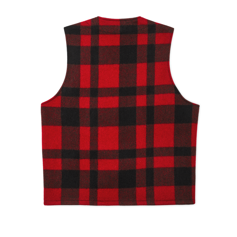 Alternate view of the Filson Mackinaw Wool Vest - Red/black Plaid