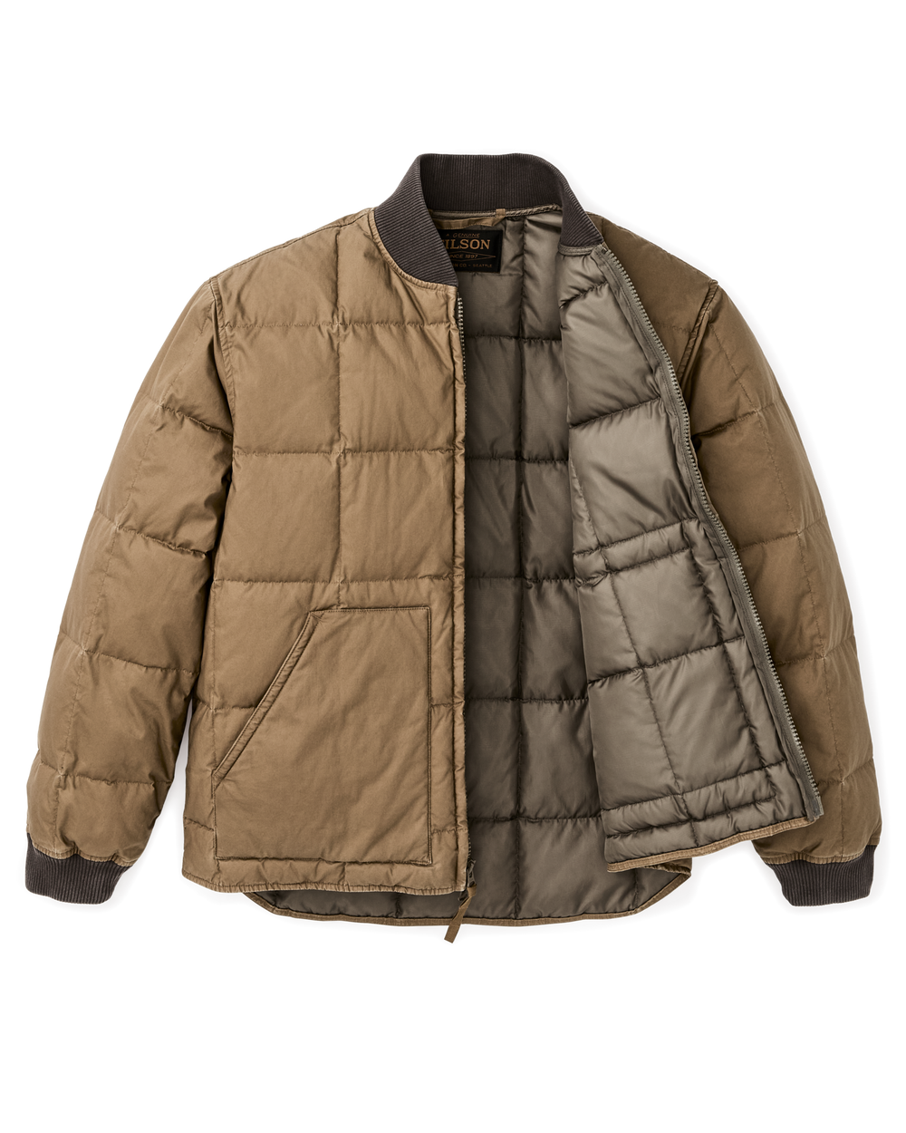 Heritage Cotton Down Jacket - Light Brown