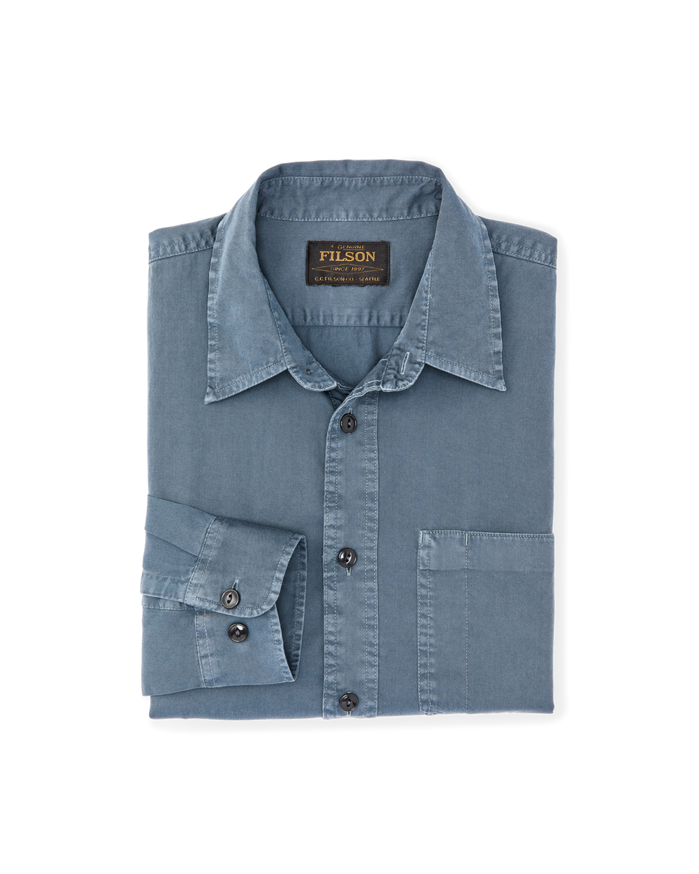 Alternate view of the Filson 4.5-oz. Twill Shirt - Orion Blue