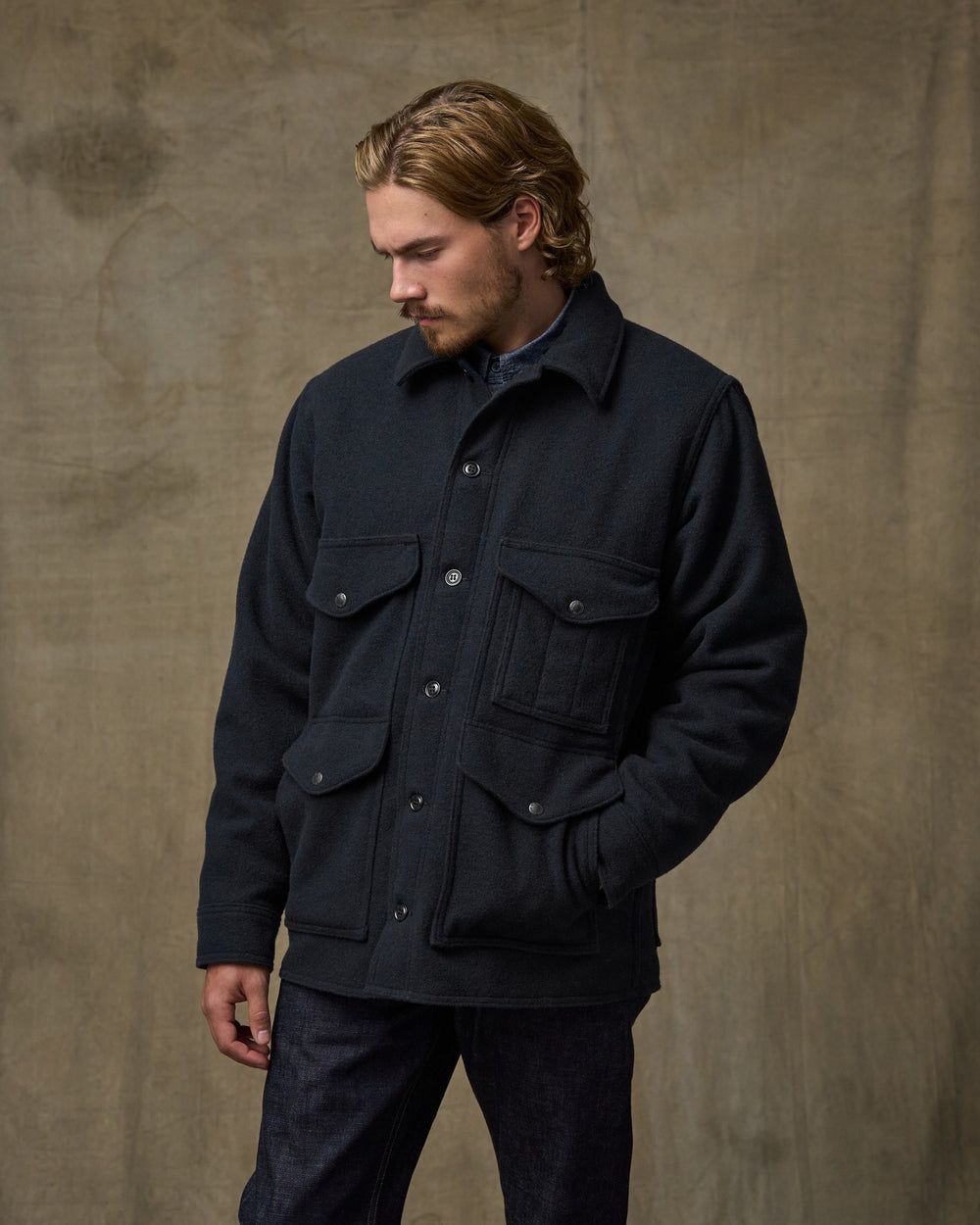 Seattle Wool Cruiser Jacket - Navy