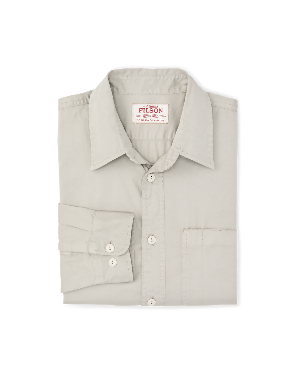 Alternate view of the Filson 4.5-oz. Twill Shirt - Gray Sky