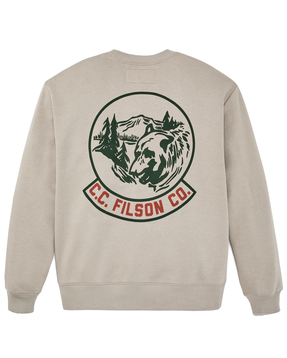 Bear Graphic Crewneck Sweatshirt - Vintage Khaki