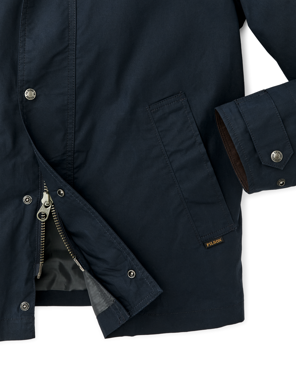 Alternate view of the Filson Dry Wax Short Field Jacket - Navy
