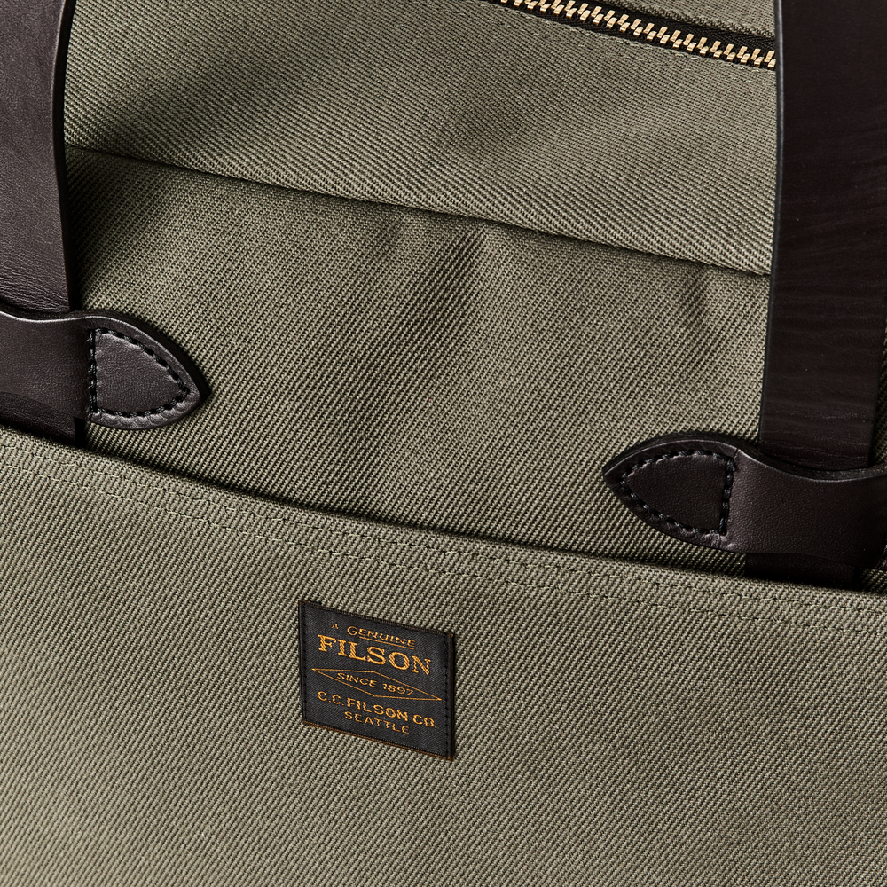 Alternate view of the Filson Rugged Twill Zipper Tote Bag - Otter Green