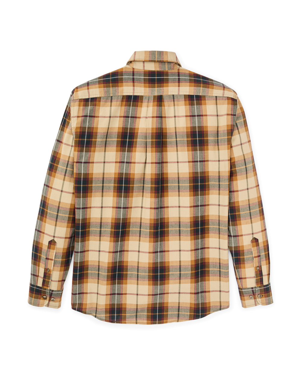 Madras Button-Down Shirt - Tan / Spruce Multicolor