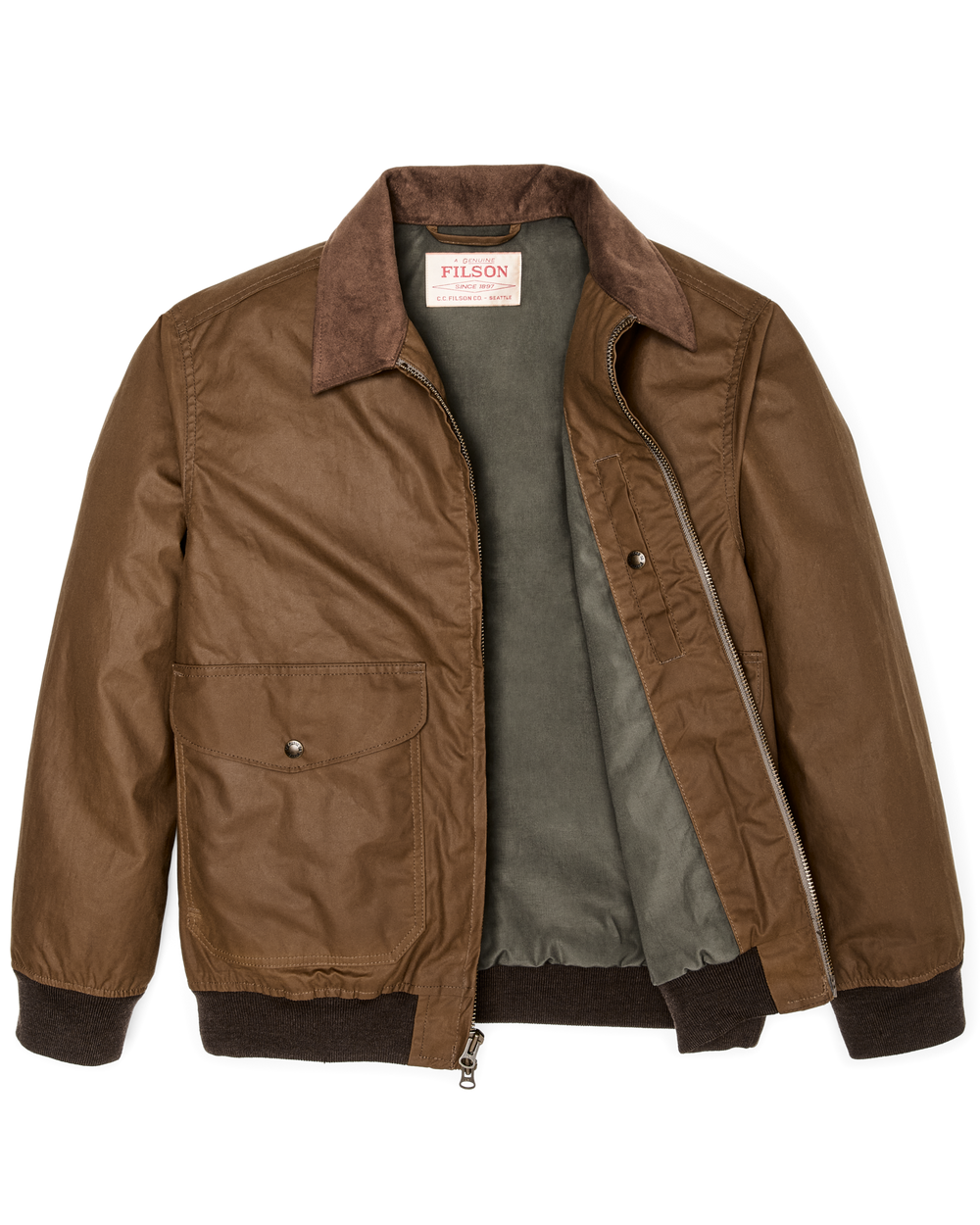 Cover Cloth Bomber Jacket - Dark Tan