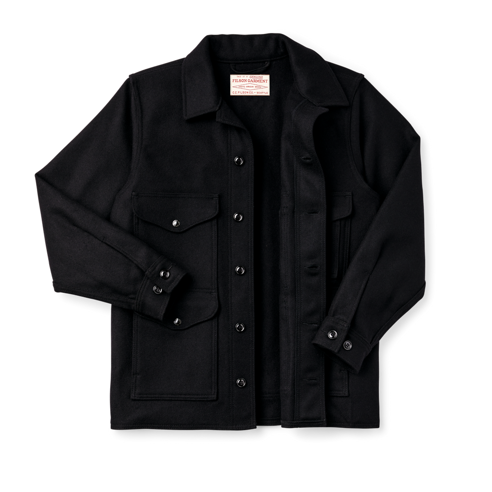 Alternate view of the Filson Mackinaw Wool Cruiser Jacket - Dark Navy / Solid