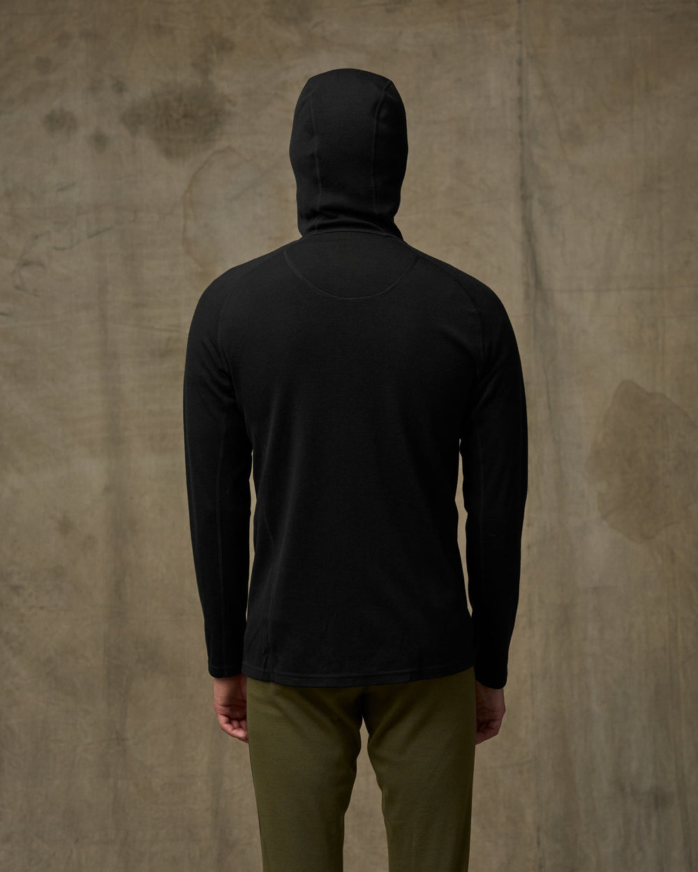 400g Merino Wool Hoodie - Black