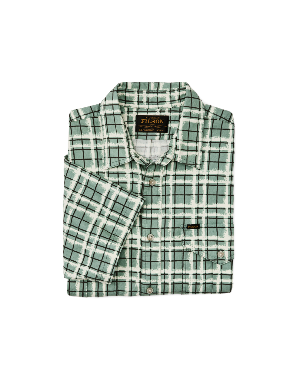 Short Sleeve Lightweight Alaskan Guide Shirt  - Deep Sea / Speckle Plaid